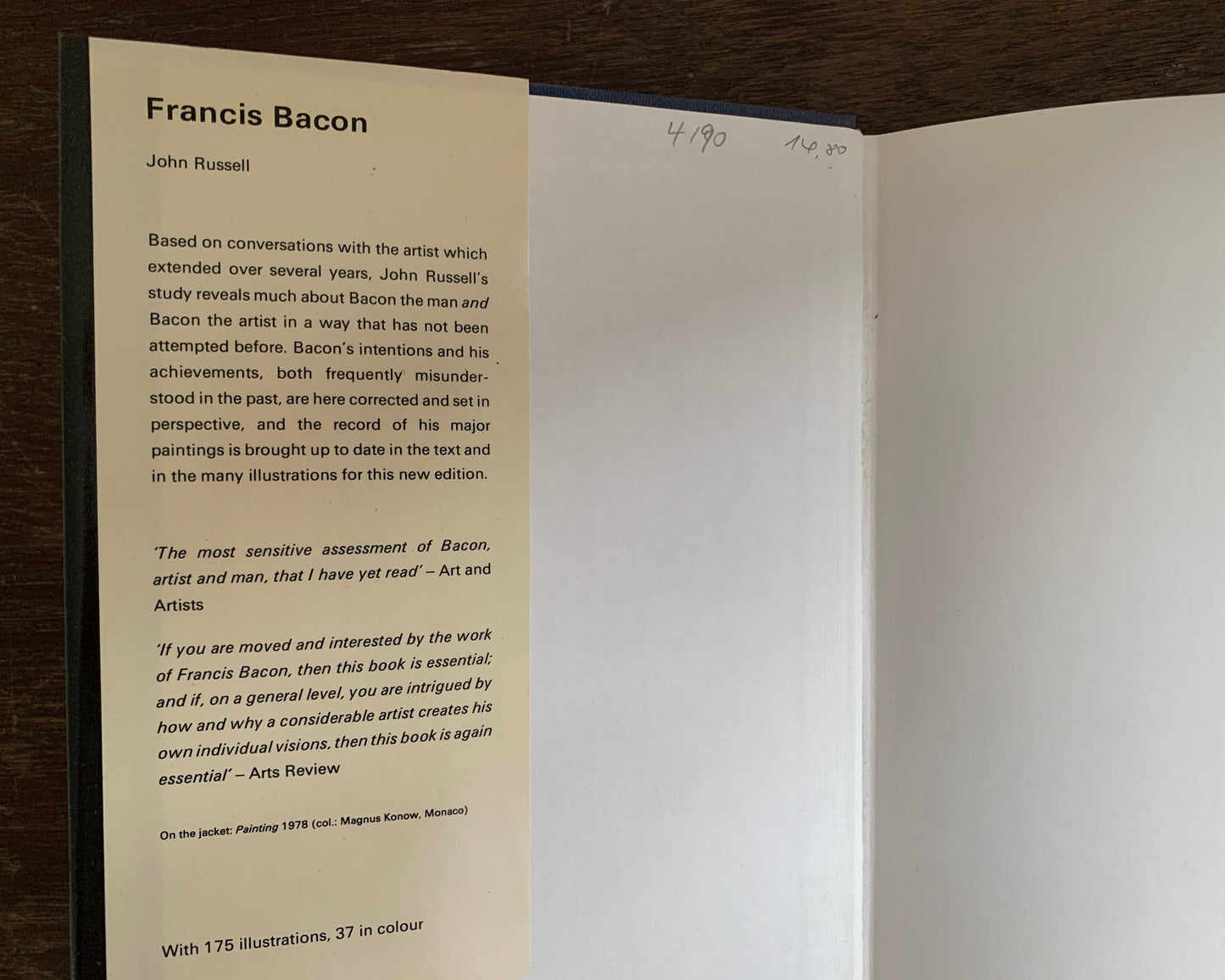 Francis Bacon Buch von John Russel