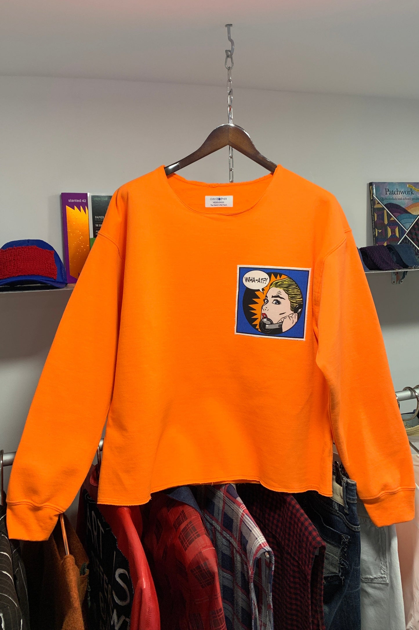 Whaat?! Sweatshirt Neonorange