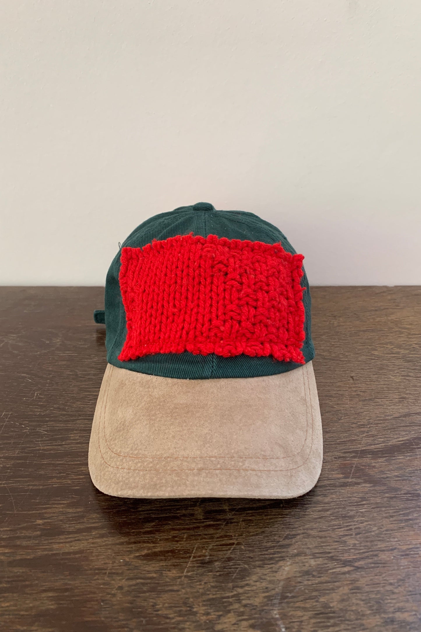 Upcycling Strick Cap Waldgrün