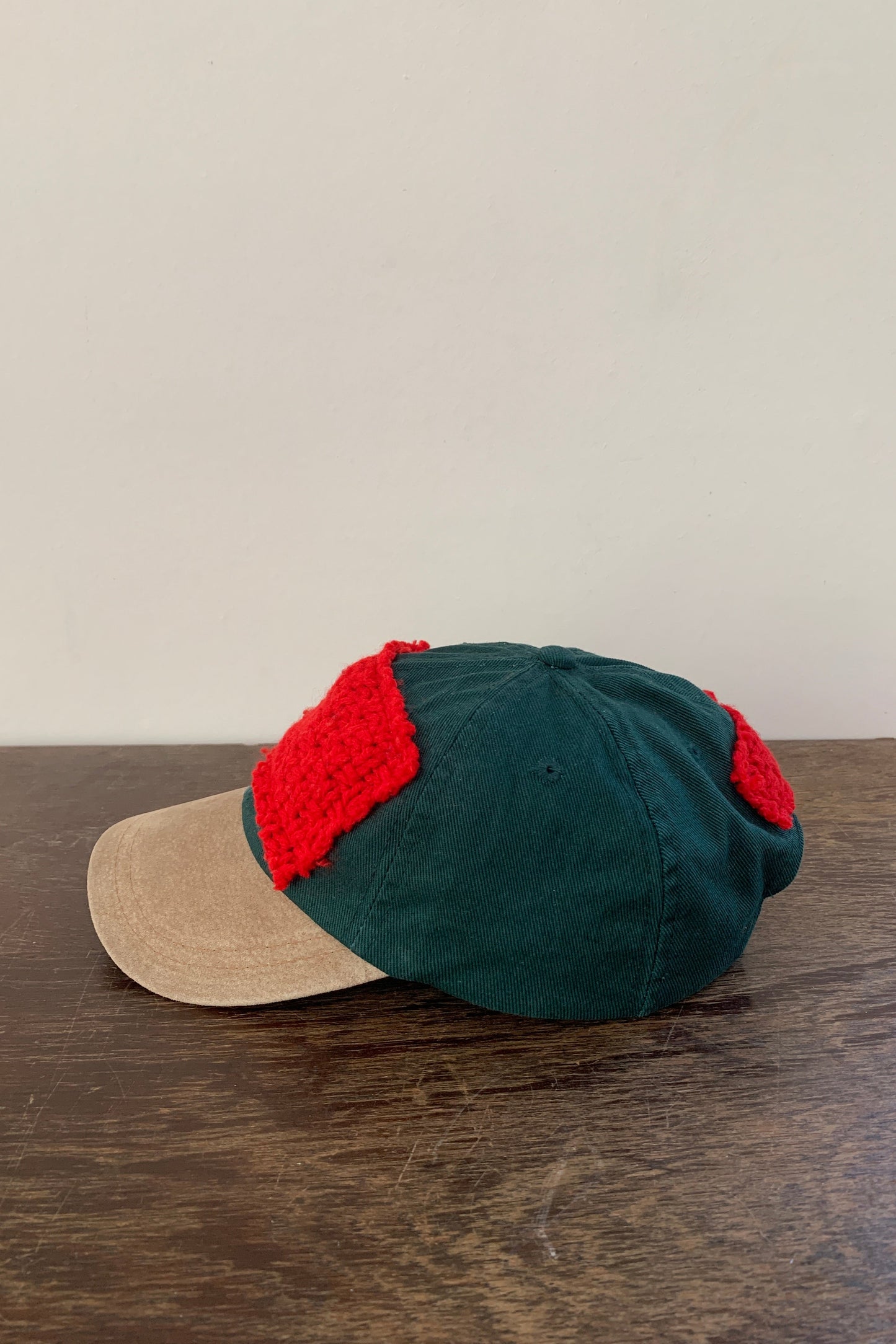 Upcycling Strick Cap Waldgrün