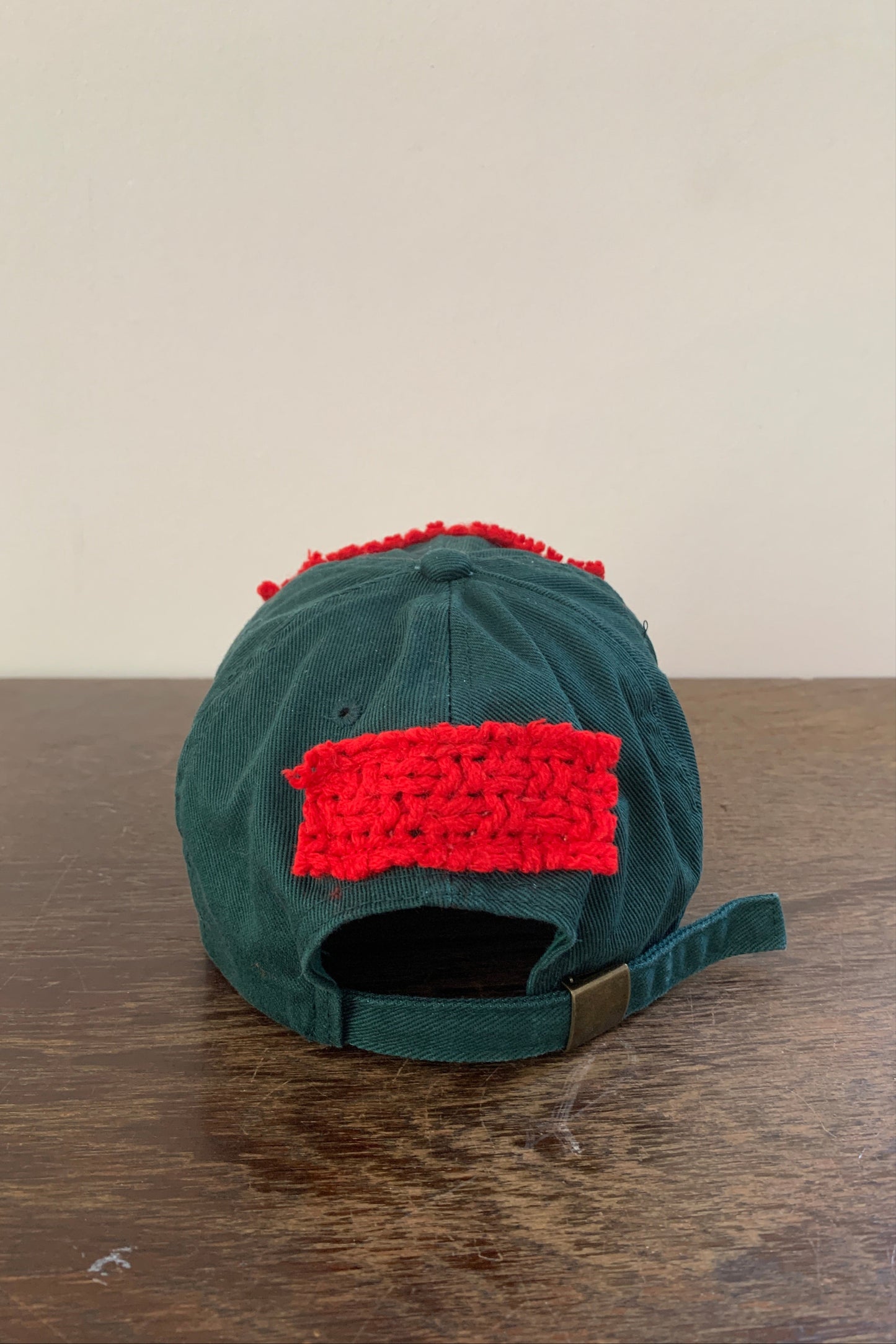 Upcycling Strick Cap Waldgrün