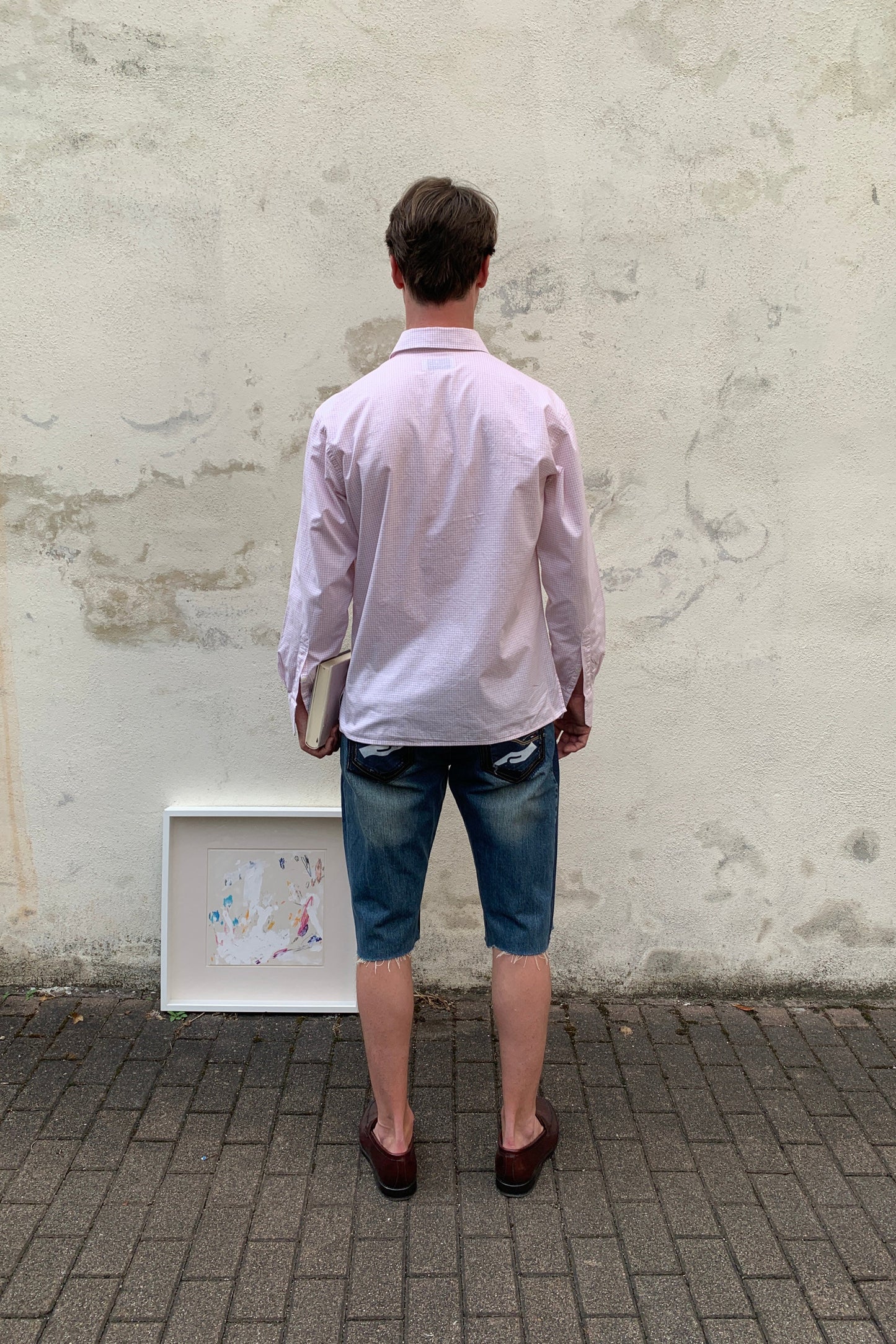 Upcycling Sonne & Mond Kurze Jeans Shorts Dunkelblau 38