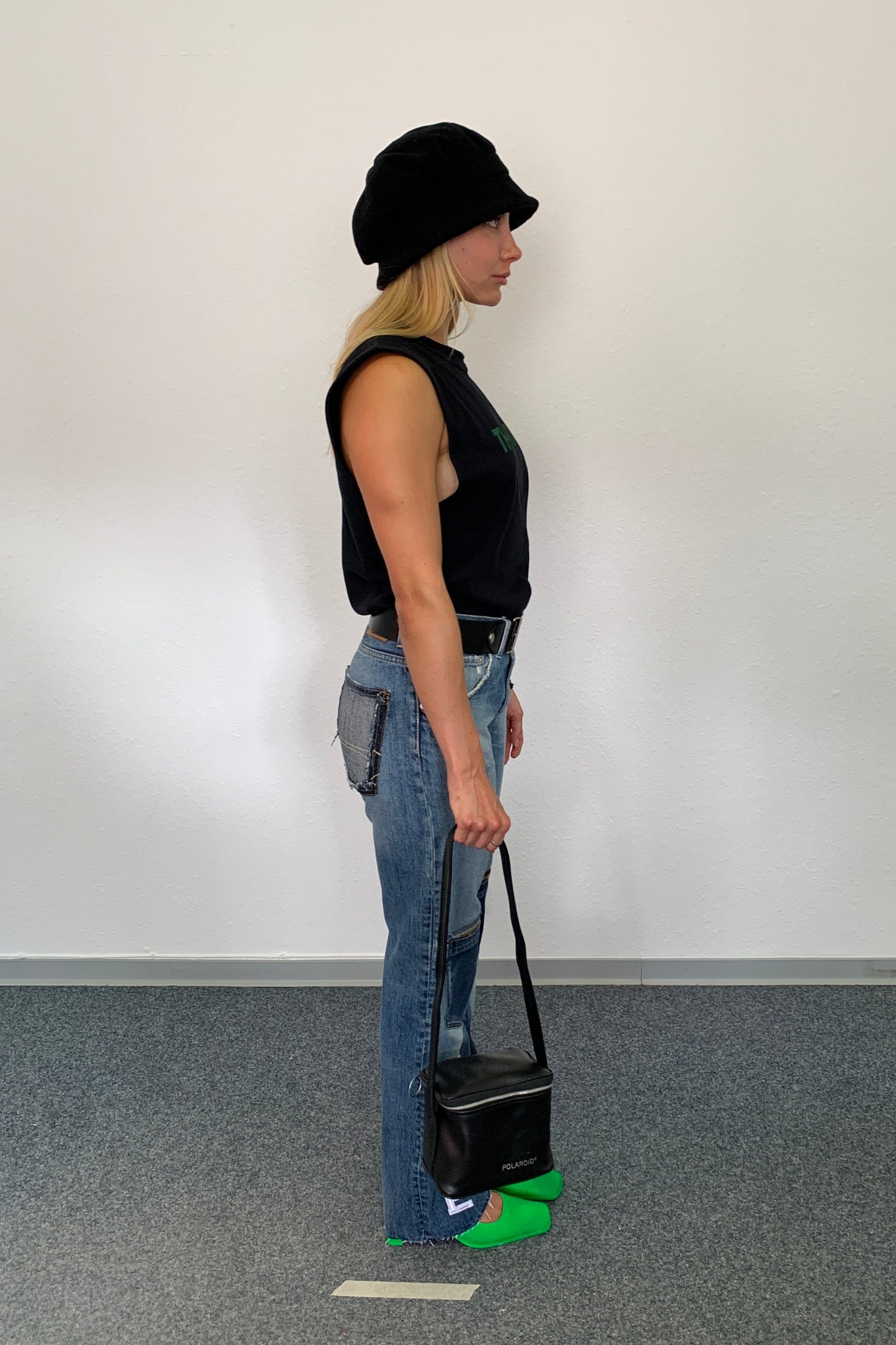Upcycling Time Runs Biker Jeans Blau W31 L32