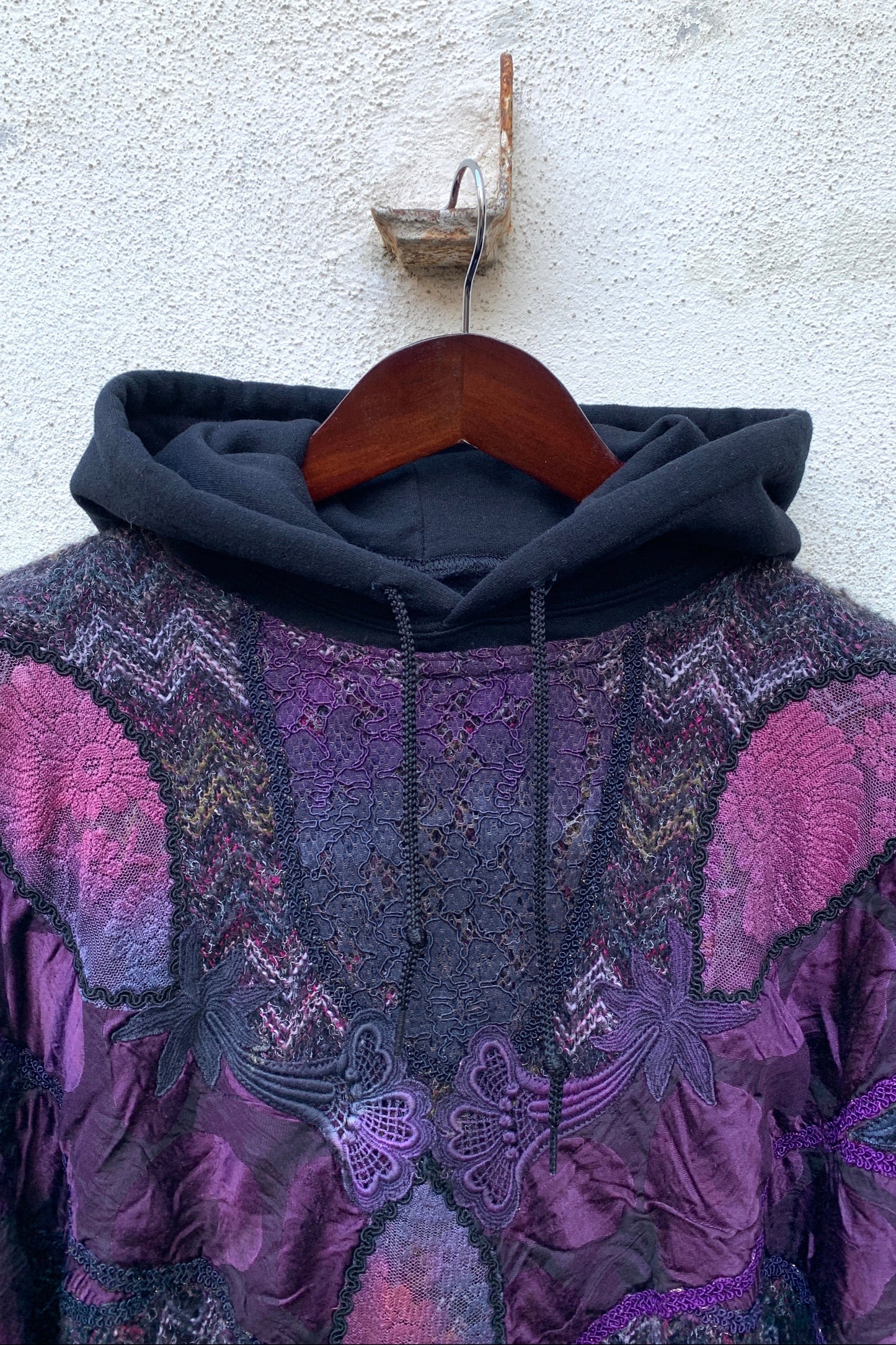 Upcycling Vintage Strick Hoodie Lila S