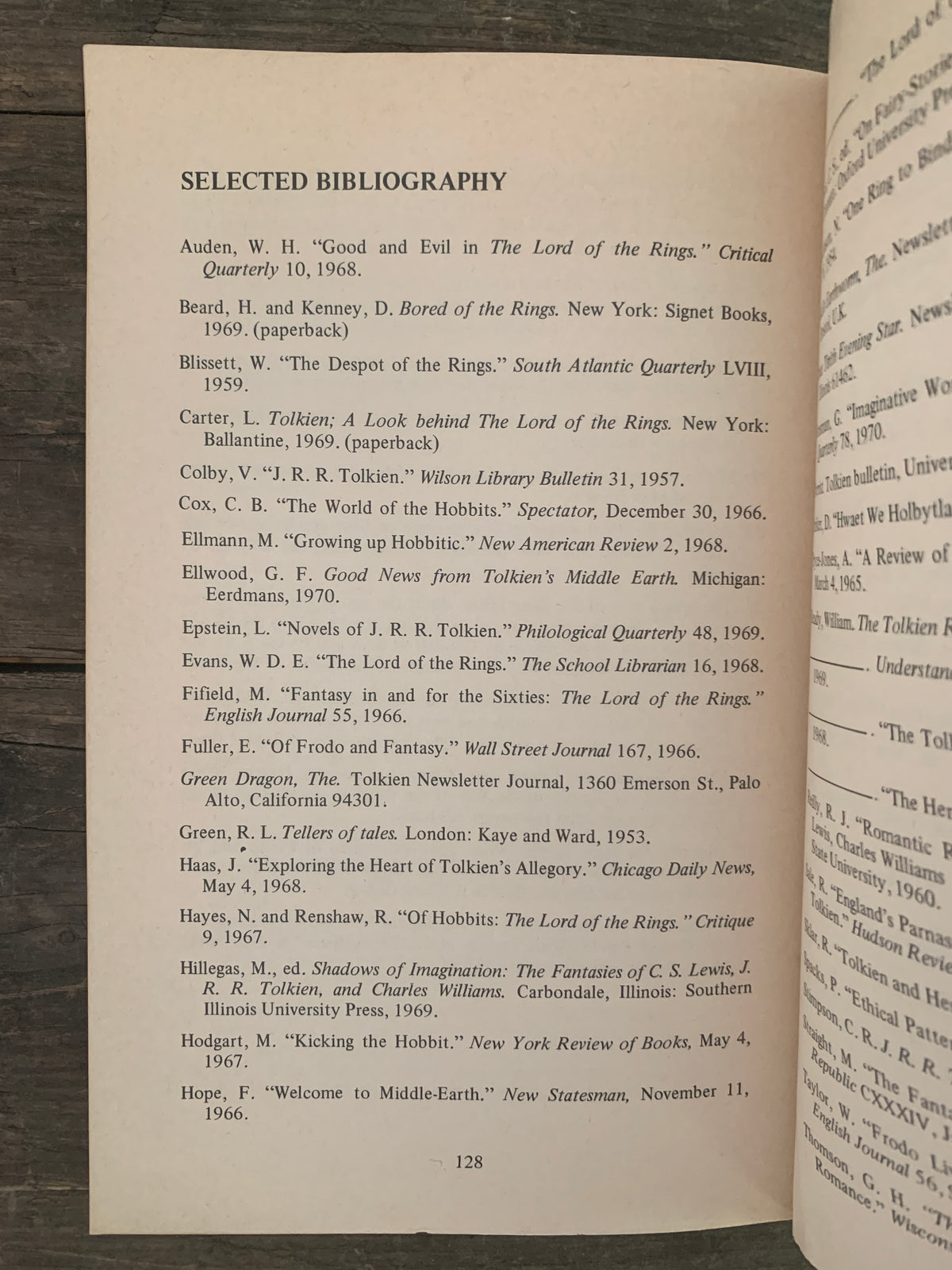 Tolkien, The Lord of the Rings, The Hobbit Notes von William Ready