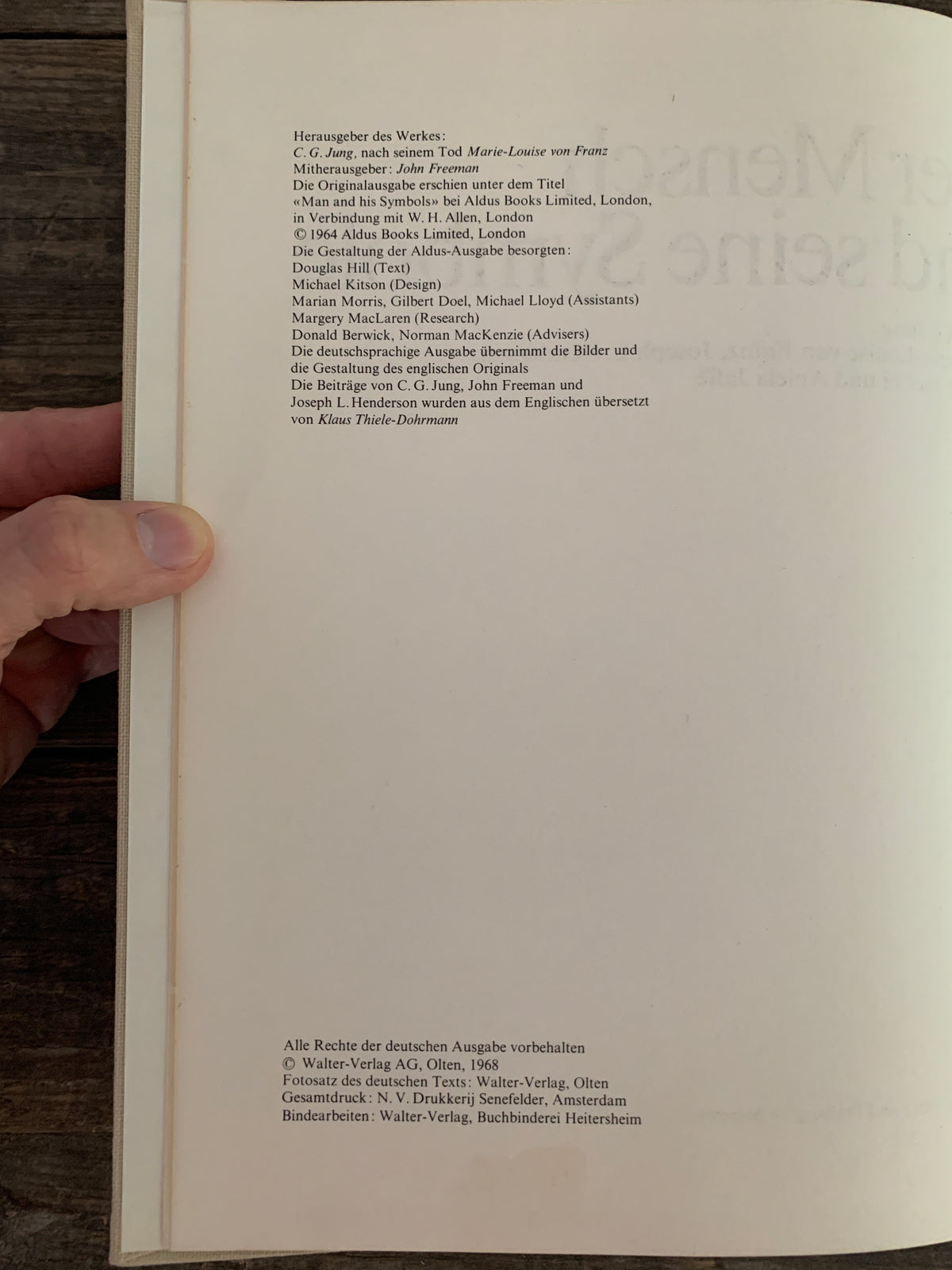 C. G. Jung Der Mensch und seine Symbole von Carl Gustav Jung, Marie-Louise von Franz, Joseph L. Henderson, Jolande Jacobi und Aniela Jaffé