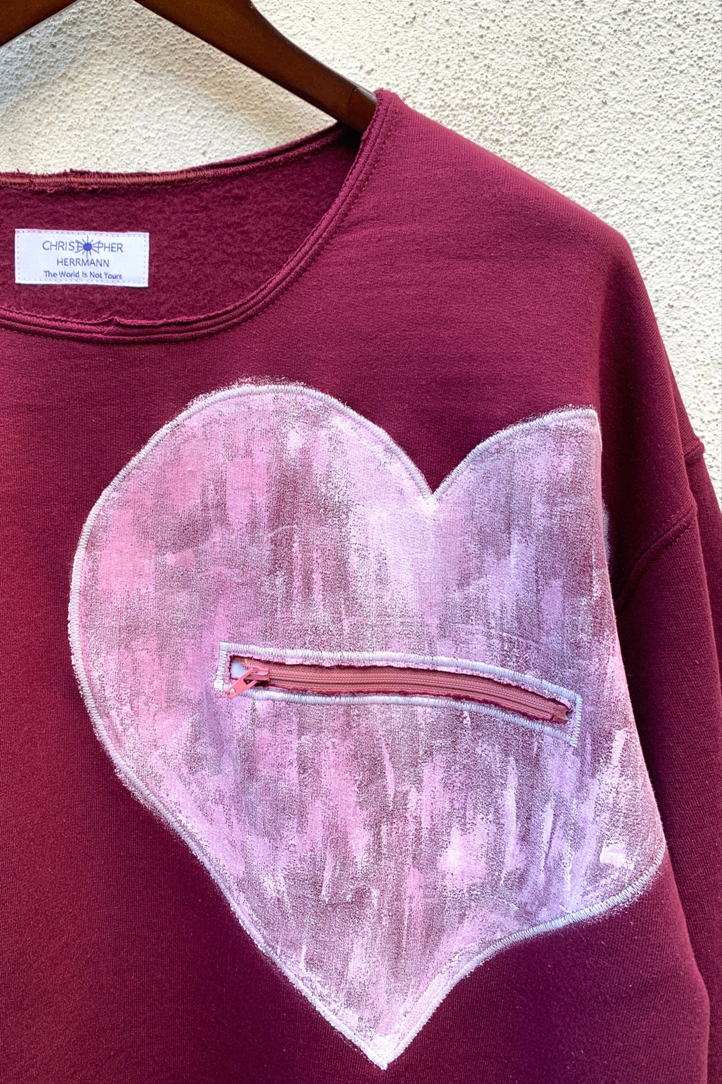 Upcycling Deep Sweater Bordeauxrot XL