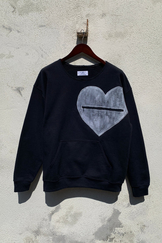 Upcycling Deep Sweater Schwarz XL