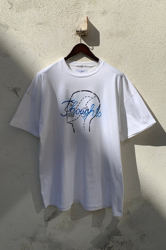 Upcycling Thoughts T-Shirt Weiß XL