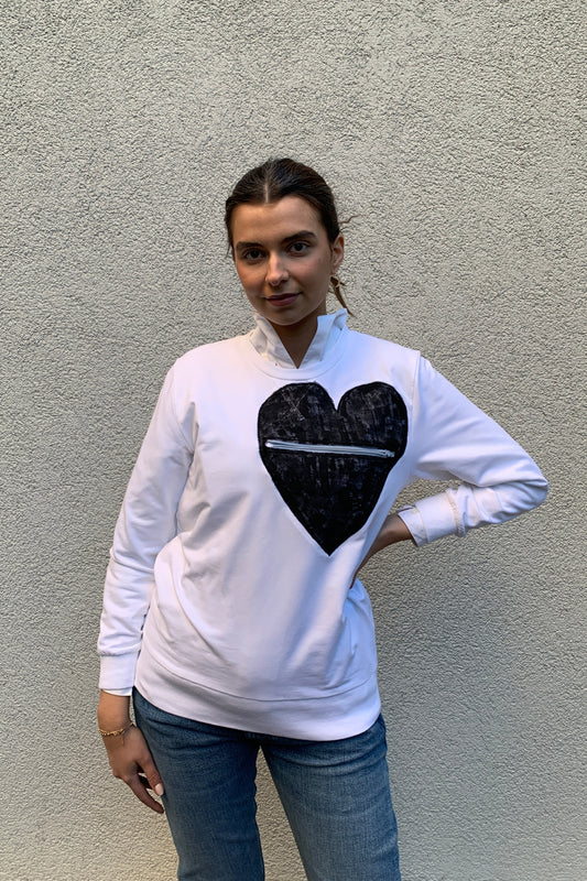 Upcycling Deep Sweater Weiß S