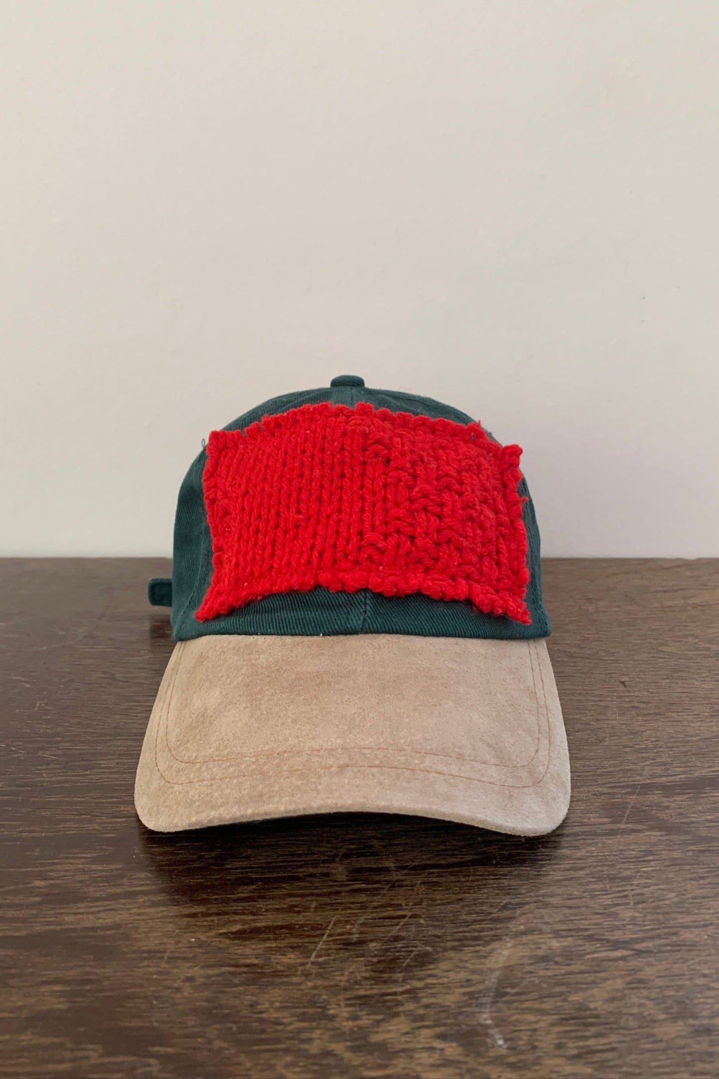Upcycling Strick Cap Waldgrün