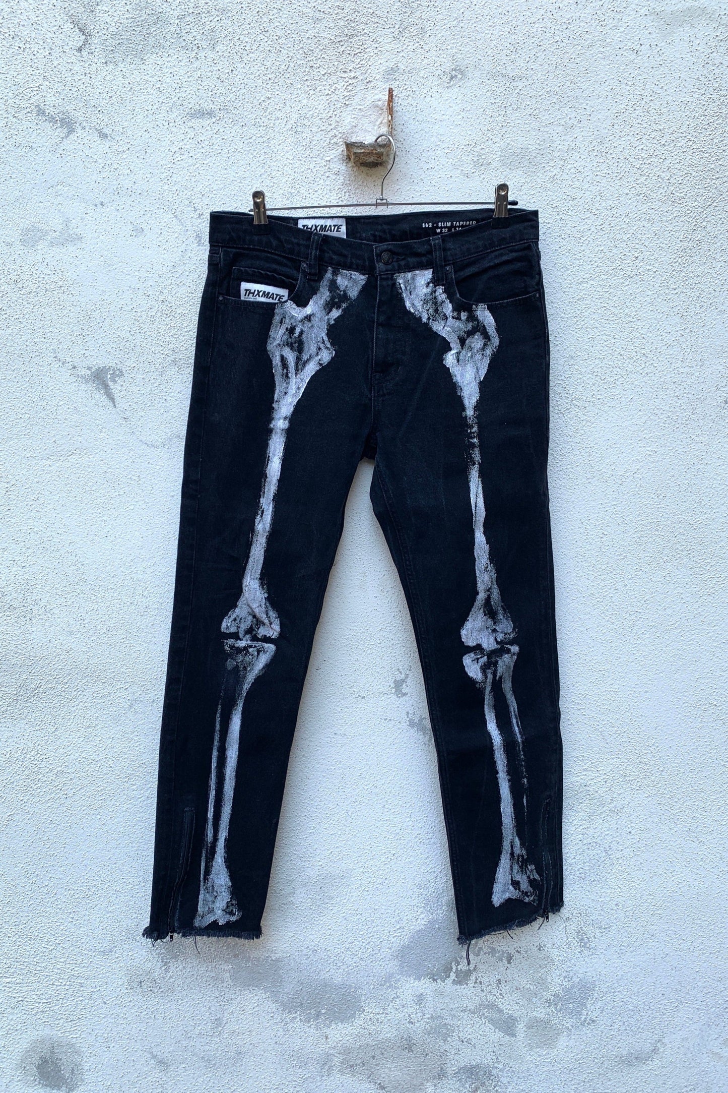 Upcycling Skeletor Jeans Schwarz 32/32