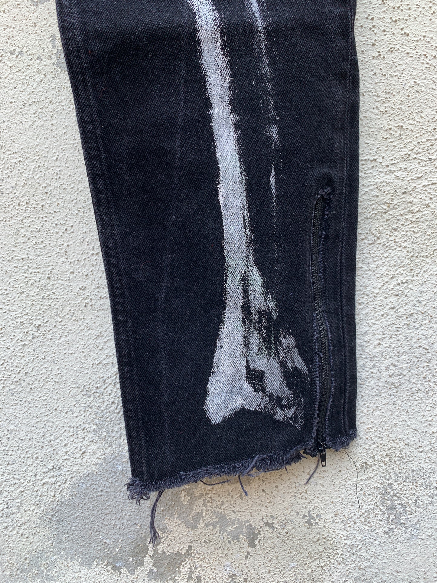Upcycling Skeletor Jeans Schwarz 32/32