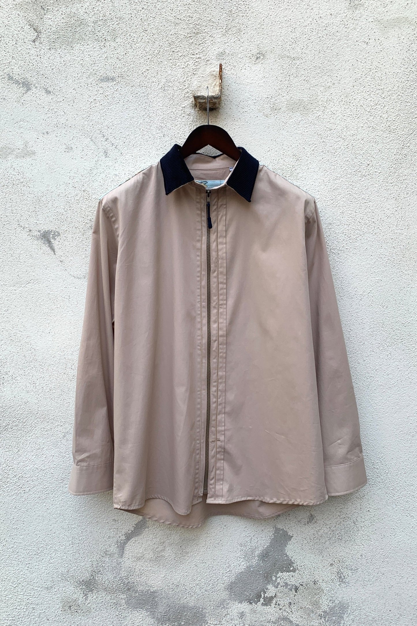 Upcycling Around the World Zip-Hemd Beige L
