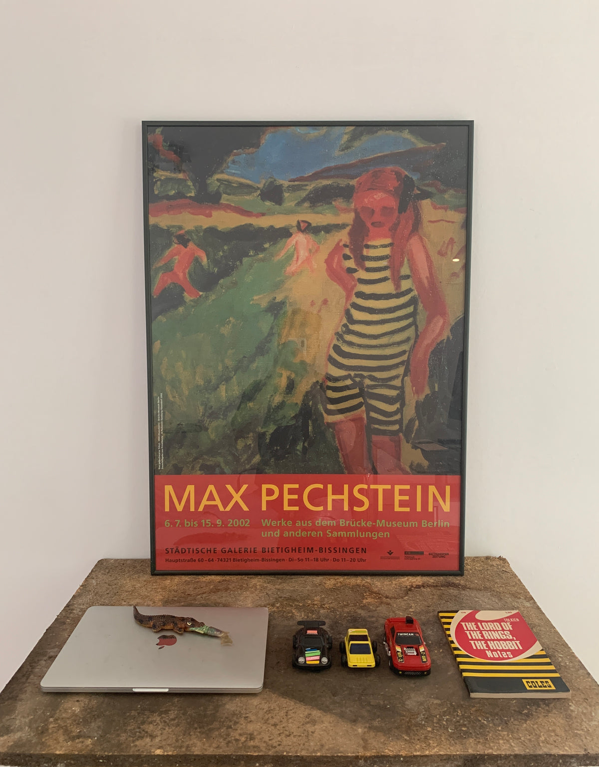 Max Pechstein Das gelbschwarze Trikot Plakat mit Aluminiumrahmen