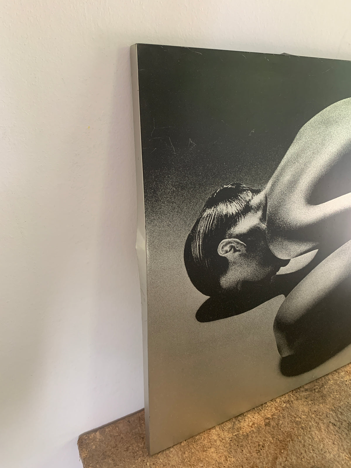 Schwarzweiß-Akt-Fotografie auf Aluminium