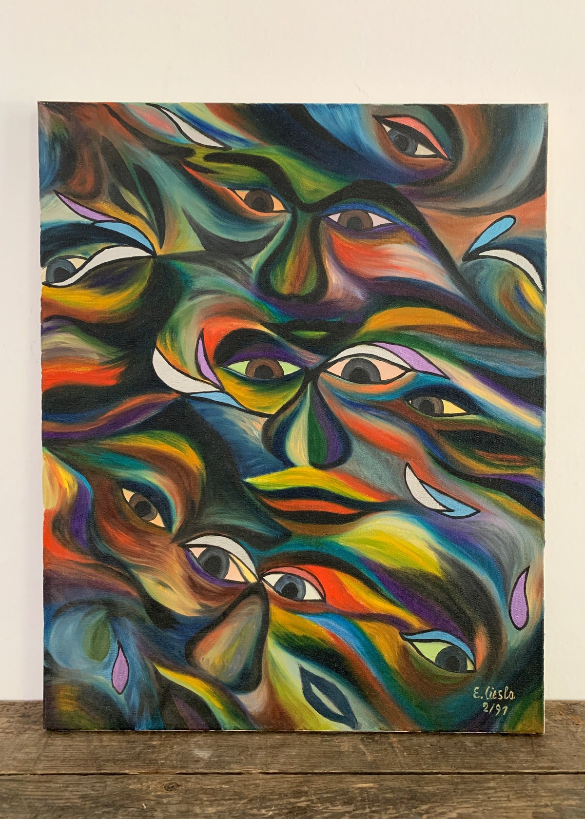 E. Ciesla 2/91 Acrylgemälde