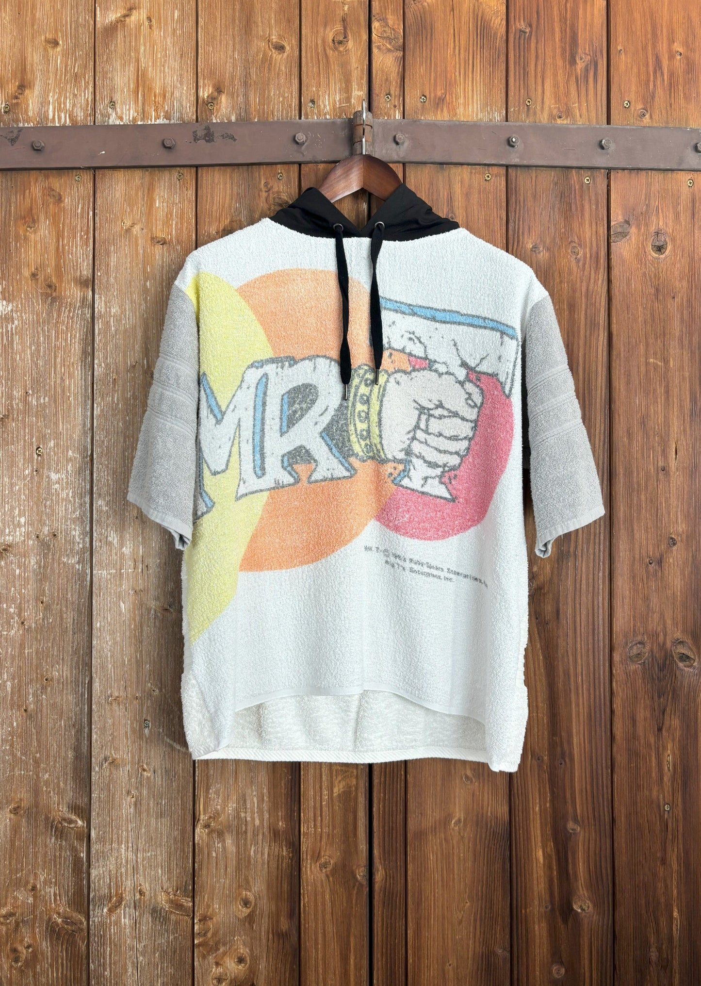 Upcycling Mr. T Handtuch T-Shirt Hoodie Weiß M
