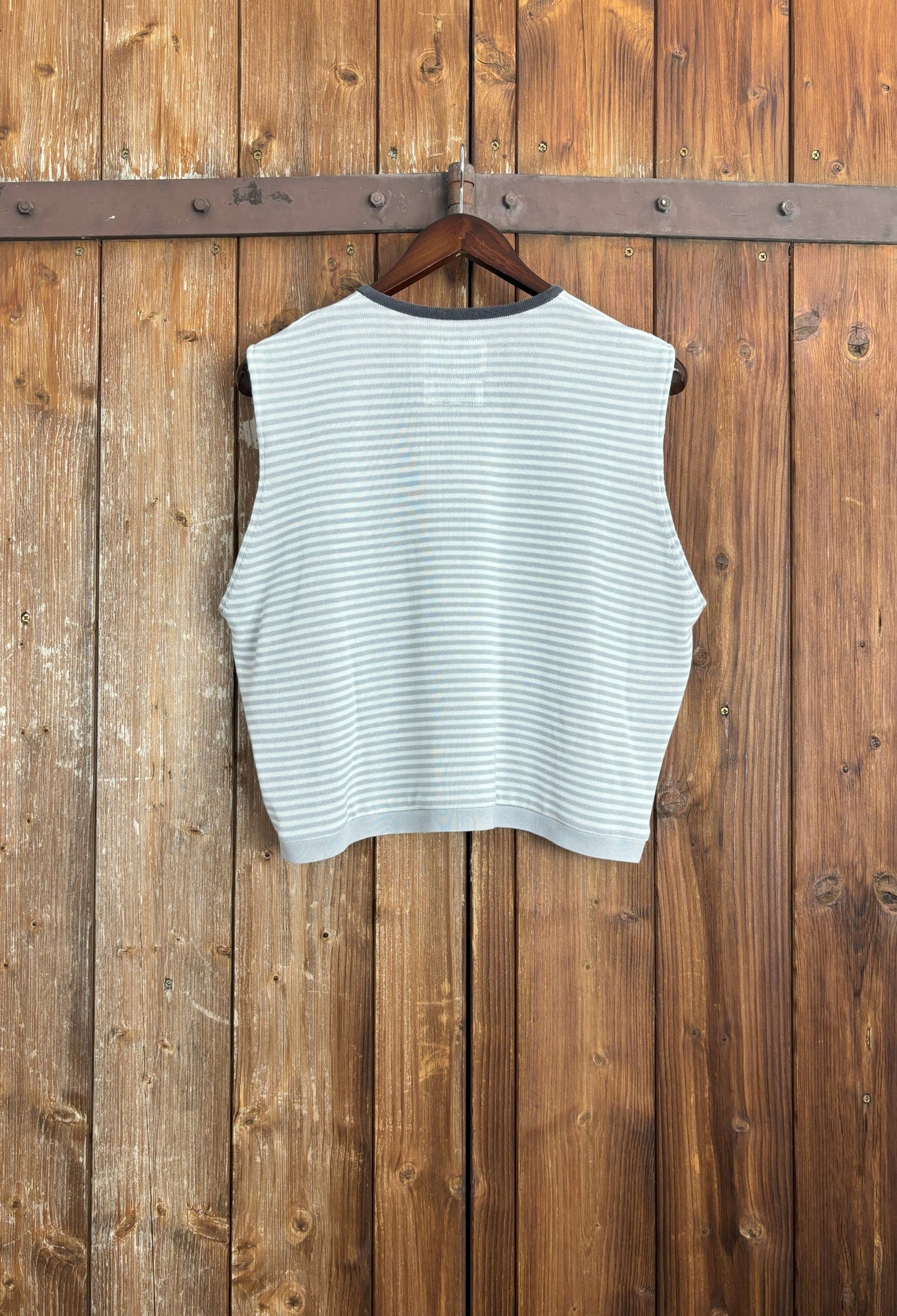 Upcycling OMG V-Neck Pullunder Grau M
