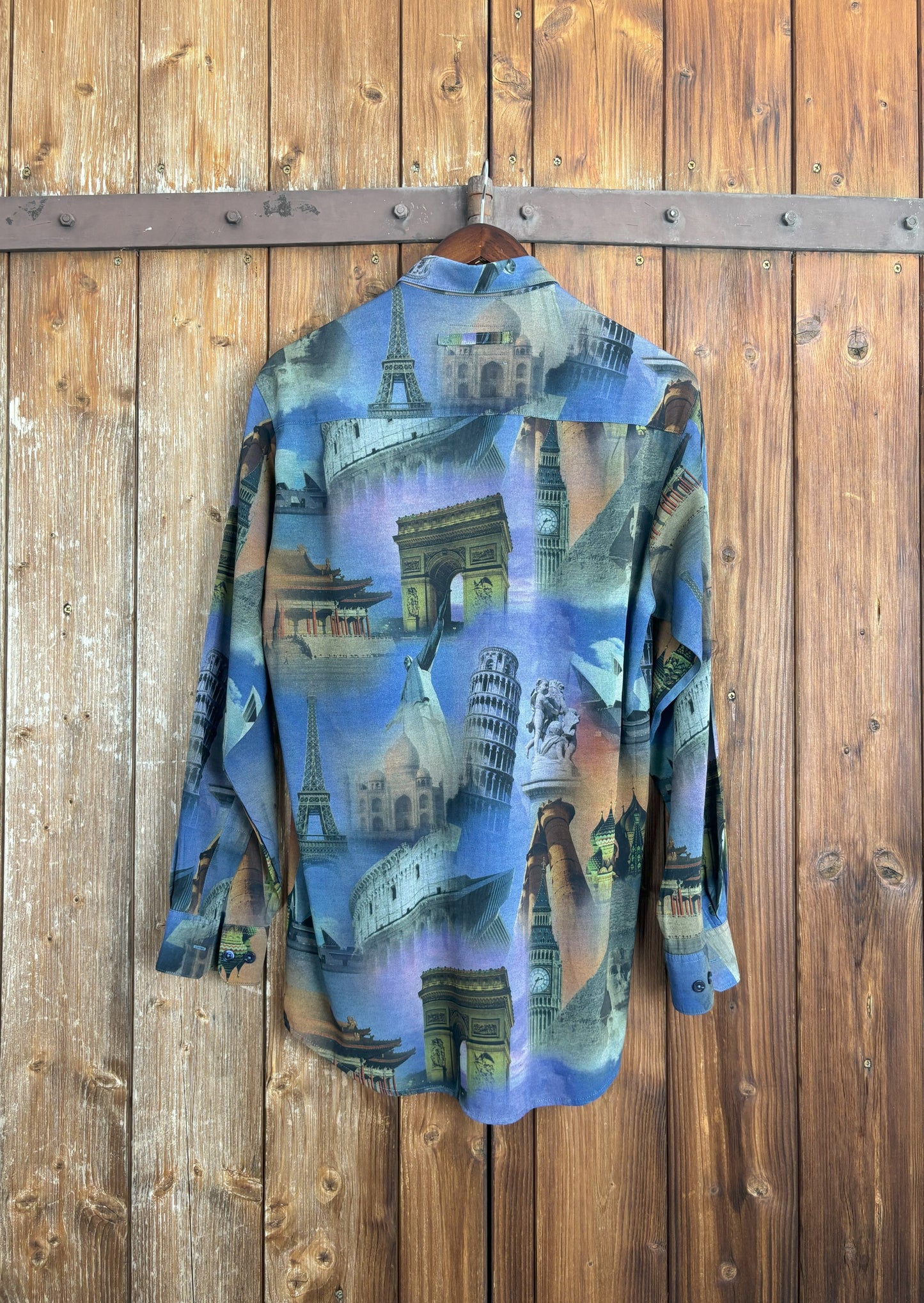 Upcycling Sightseeing Zip-Hemd Lila L