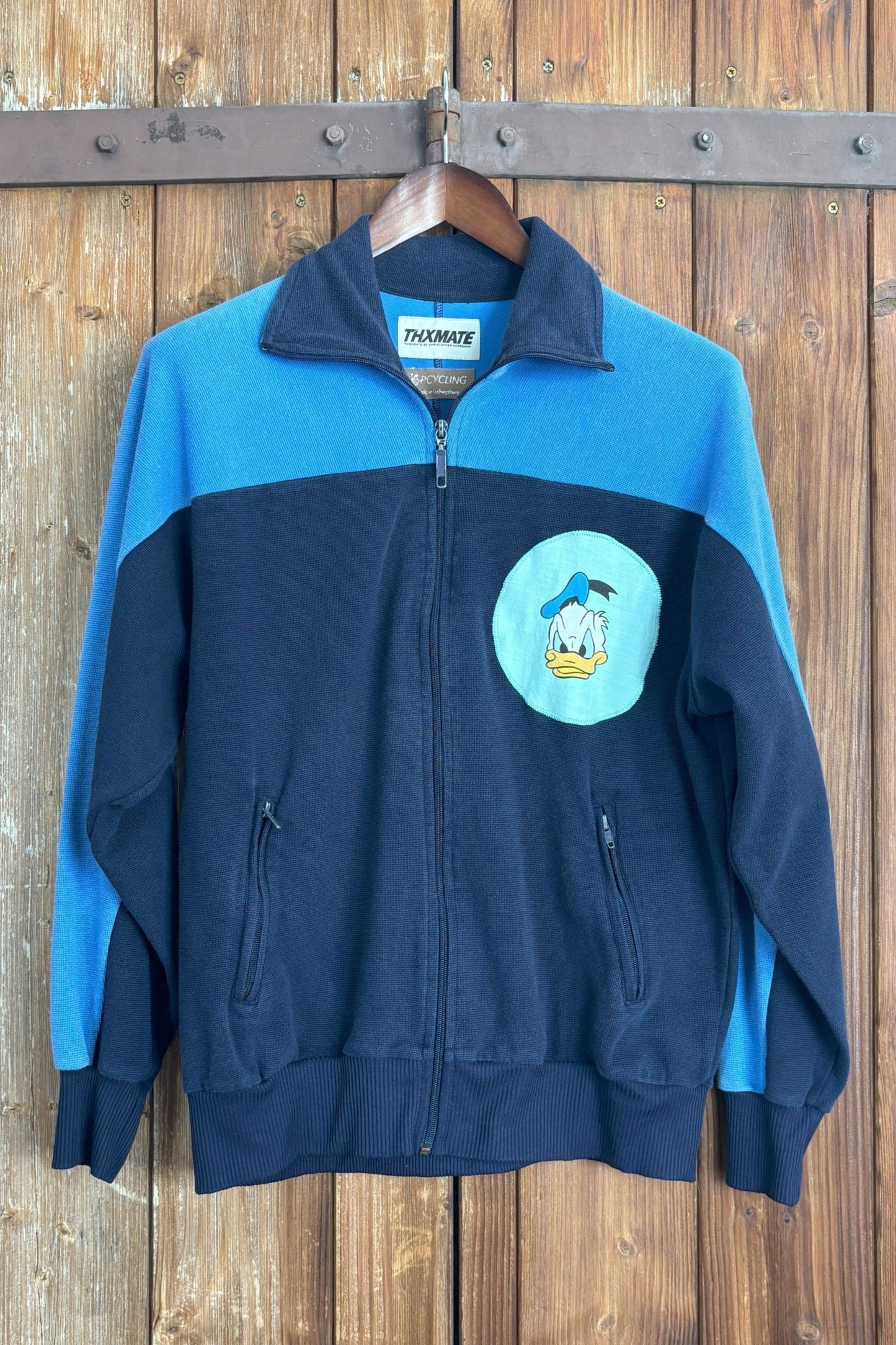 Upcycling Moody Donald Jacke Blau L